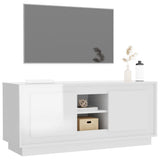 NNEVL TV Cabinet High Gloss White 102x35x45 cm Engineered Wood