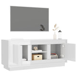 NNEVL TV Cabinet High Gloss White 102x35x45 cm Engineered Wood