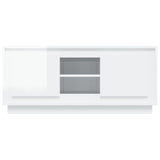 NNEVL TV Cabinet High Gloss White 102x35x45 cm Engineered Wood
