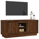 NNEVL TV Cabinet Brown Oak 102x35x45 cm Engineered Wood