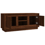 NNEVL TV Cabinet Brown Oak 102x35x45 cm Engineered Wood