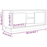 NNEVL TV Cabinet Brown Oak 102x35x45 cm Engineered Wood