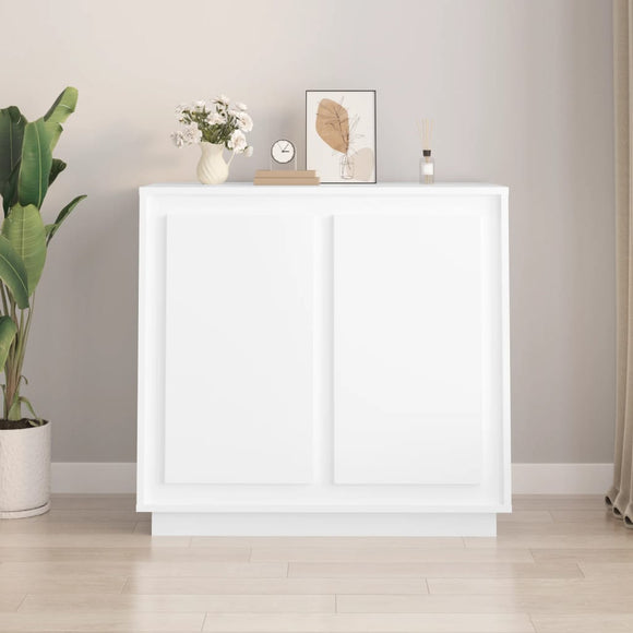 NNEVL Sideboard White 80x34x75 cm Engineered Wood