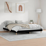 NNEVL Bed Frame Black 183x203 cm King Size Engineered Wood