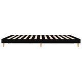 NNEVL Bed Frame Black 183x203 cm King Size Engineered Wood