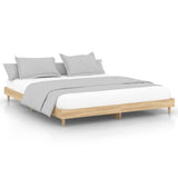 NNEVL Bed Frame Sonoma Oak 183x203 cm King Size Engineered Wood