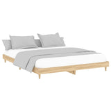NNEVL Bed Frame Sonoma Oak 183x203 cm King Size Engineered Wood