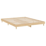 NNEVL Bed Frame Sonoma Oak 183x203 cm King Size Engineered Wood