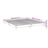 NNEVL Bed Frame Sonoma Oak 183x203 cm King Size Engineered Wood