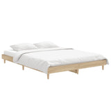 NNEVL Bed Frame Sonoma Oak 137x187 cm Double Engineered Wood