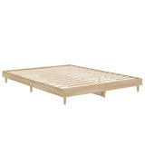 NNEVL Bed Frame Sonoma Oak 137x187 cm Double Engineered Wood