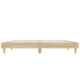 NNEVL Bed Frame Sonoma Oak 137x187 cm Double Engineered Wood