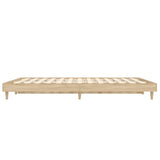 NNEVL Bed Frame Sonoma Oak 137x187 cm Double Engineered Wood