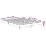 NNEVL Bed Frame Sonoma Oak 137x187 cm Double Engineered Wood