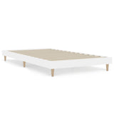 NNEVL Bed Frame White 92x187 cm Single Bed Size Engineered Wood