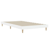 NNEVL Bed Frame White 92x187 cm Single Bed Size Engineered Wood