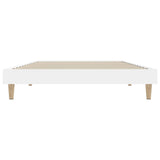 NNEVL Bed Frame White 92x187 cm Single Bed Size Engineered Wood