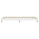 NNEVL Bed Frame White 92x187 cm Single Bed Size Engineered Wood