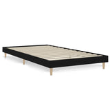 NNEVL Bed Frame Black 92x187 cm Single Bed Size Engineered Wood