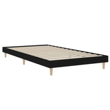 NNEVL Bed Frame Black 92x187 cm Single Bed Size Engineered Wood