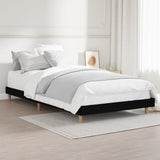 NNEVL Bed Frame Black 92x187 cm Single Bed Size Engineered Wood