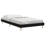 NNEVL Bed Frame Black 92x187 cm Single Bed Size Engineered Wood