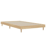 NNEVL Bed Frame Sonoma Oak 92x187 cm Single Bed Size Engineered Wood