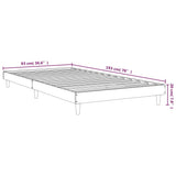 NNEVL Bed Frame Sonoma Oak 92x187 cm Single Bed Size Engineered Wood