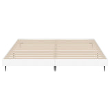NNEVL Bed Frame White 183x203 cm King Size Engineered Wood