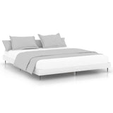 NNEVL Bed Frame White 153x203 cm Queen Size Engineered Wood