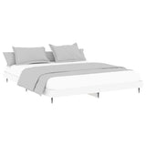 NNEVL Bed Frame White 153x203 cm Queen Size Engineered Wood