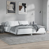 NNEVL Bed Frame White 153x203 cm Queen Size Engineered Wood