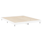 NNEVL Bed Frame White 153x203 cm Queen Size Engineered Wood