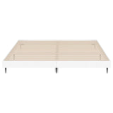 NNEVL Bed Frame White 153x203 cm Queen Size Engineered Wood