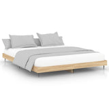 NNEVL Bed Frame Sonoma Oak 153x203 cm Queen Size Engineered Wood