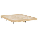 NNEVL Bed Frame Sonoma Oak 153x203 cm Queen Size Engineered Wood