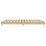 NNEVL Bed Frame Sonoma Oak 153x203 cm Queen Size Engineered Wood