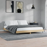 NNEVL Bed Frame Sonoma Oak 153x203 cm Queen Size Engineered Wood