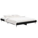 NNEVL Bed Frame Black 137x187 cm Double Size Engineered Wood