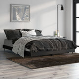 NNEVL Bed Frame Black 137x187 cm Double Size Engineered Wood