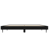 NNEVL Bed Frame Black 137x187 cm Double Size Engineered Wood