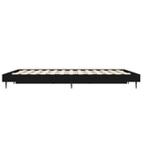 NNEVL Bed Frame Black 137x187 cm Double Size Engineered Wood