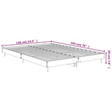 NNEVL Bed Frame Black 137x187 cm Double Size Engineered Wood