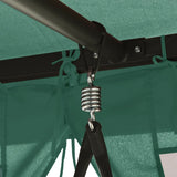NNEVL Garden Gazebo with Convertible Swing Bench Green Fabric&Steel