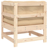 NNEVL Corner Sofa with Cushions Solid Wood Pine