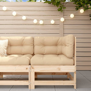 NNEVL Corner Sofa with Cushions Solid Wood Pine