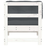 NNEVL Corner Sofa with Cushions White Solid Wood Pine