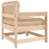 NNEVL Garden Chair with Cushions Solid Wood Pine