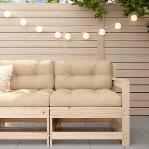 NNEVL Garden Chair with Cushions Solid Wood Pine
