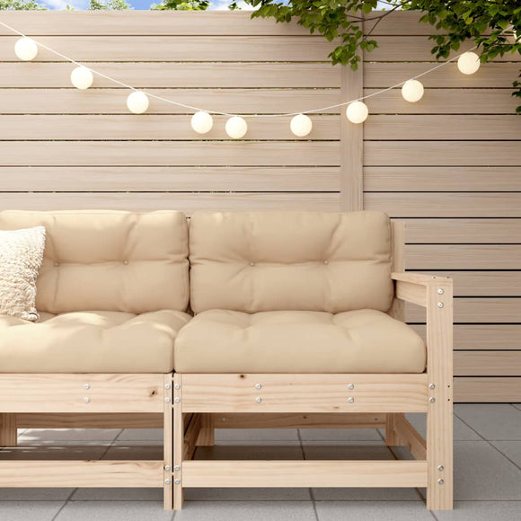 NNEVL Garden Chair with Cushions Solid Wood Pine